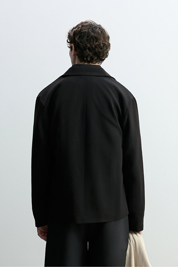 Férfi szabott cipzáras dzseki - 4