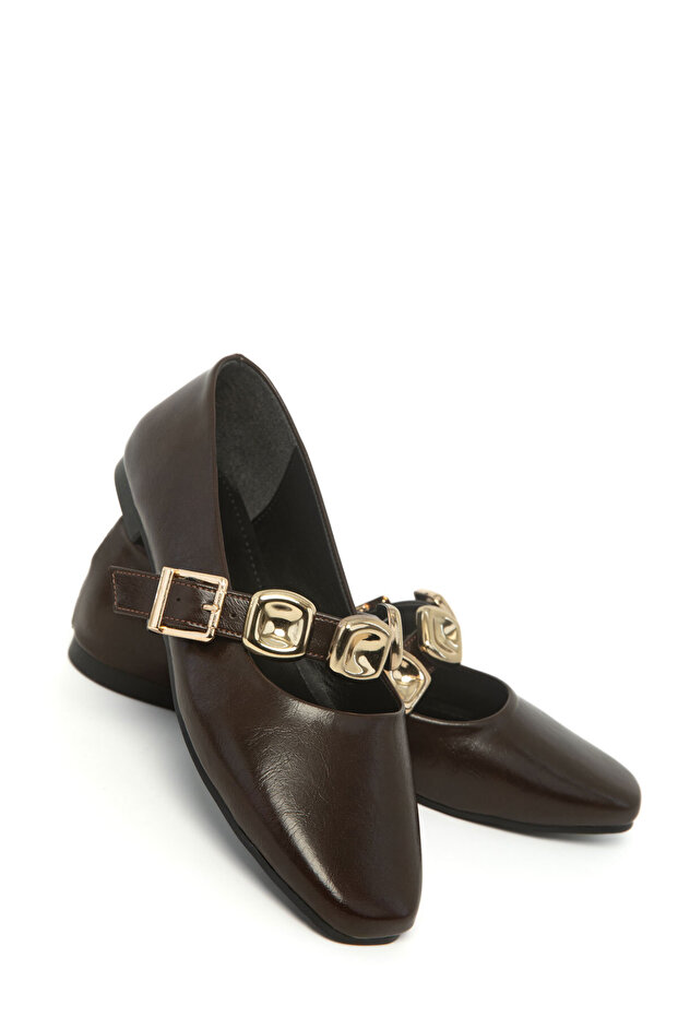 Brown Women's Ballerinas 21322