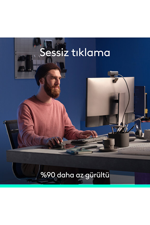 MX Master 3S Bluetooth Edition Performans 8000 DPI Optik Sessiz Kablosuz Mouse, Siyah 910-007501 - 4