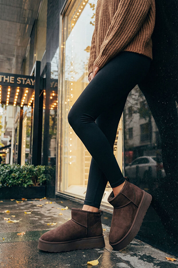 Kaffee Wildleder 19761 Stiefel & Bootie - 3