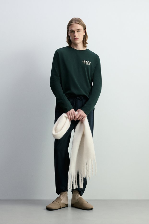 Man Long Text Pajamas