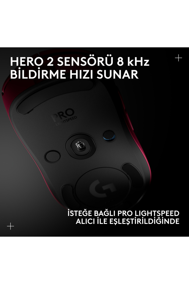 G PRO 2 LIGHTSPEED HERO 2 32K DPI Sensör PC/Mac için Kablosuz Oyuncu Mouse, Pembe 910-007310 - 10