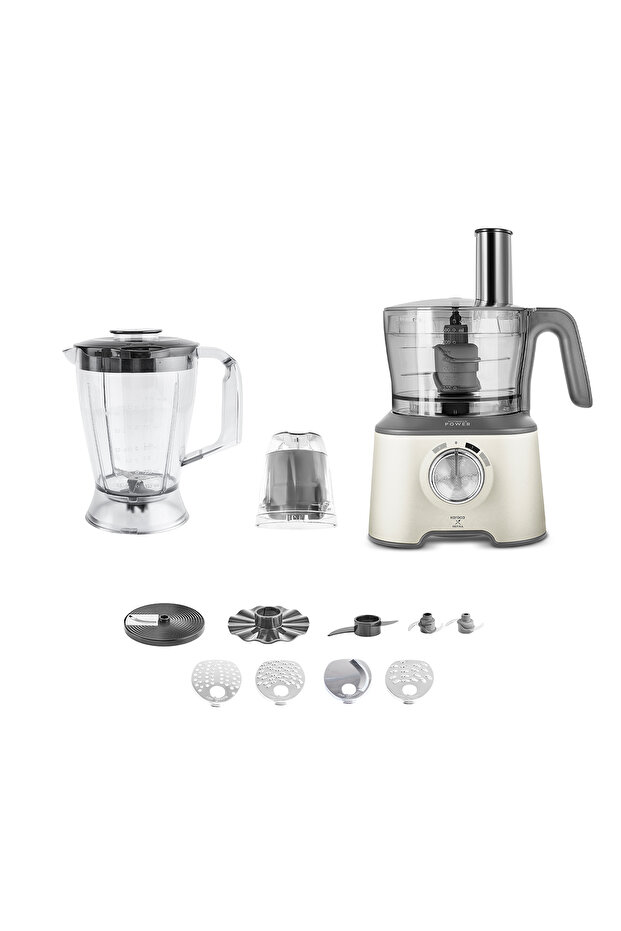 x Refika Mastermaid Power 10 in 1 Mutfak Robotu Swiss Cream 2000w - 1