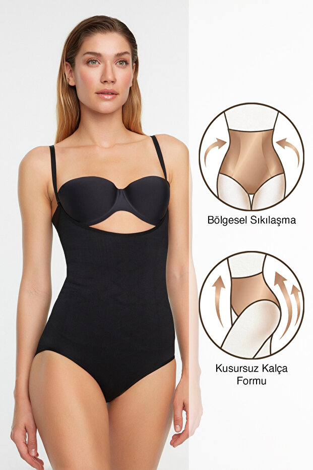 Siyah Toparlayıcı Örme Korse THMSS21KS0008 - 1