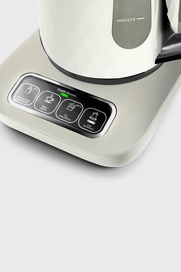 Çaysever Robotea Pro Quartz 4 in 1 Konuşan Çay Makinesi Creamy - 6