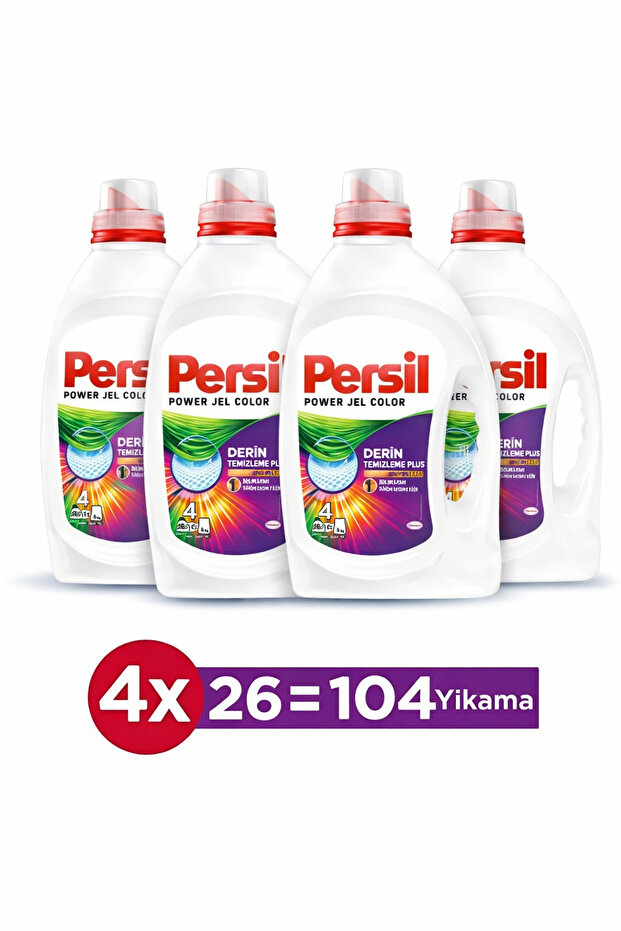 Persil Jel Color Sıvı Çamaşır Deterjanı 104 Yıkama 4×1690 ml