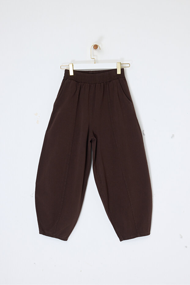 Kahverengi Gabardin Pantolon TDRSS26JE00016 - 5