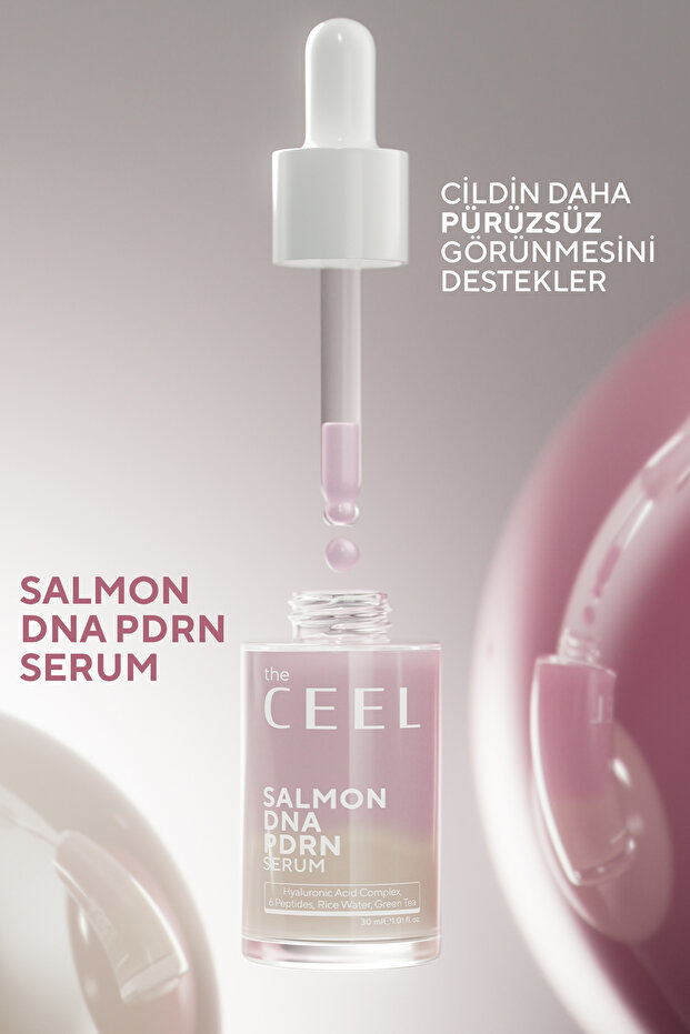 The Ceel Somon DNA PDRN Yüz Serumu – Pirinç Suyu, Hyaluronik Asit ve Peptit Kompleks 30 ML
