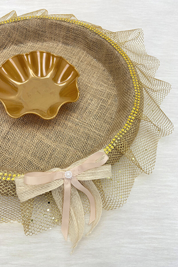 Henna Night Tray, Promise Engagement Wedding Bride Bachelorette Gift Decorative Wicker Jute