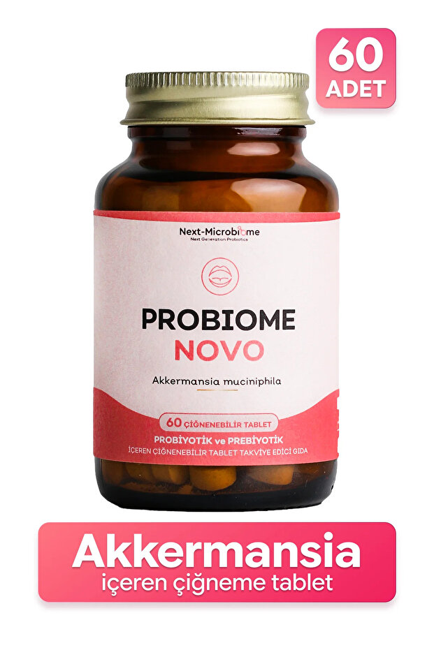 Probiome-novo Akkermansia Muciniphila Içeren Çiğneme Tablet (60 Tablet) - 1