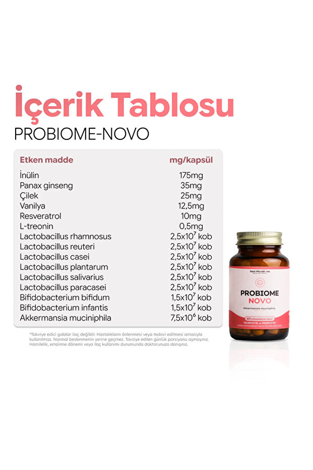 Probiome-novo Akkermansia Muciniphila Içeren Çiğneme Tablet (60 Tablet) - 2