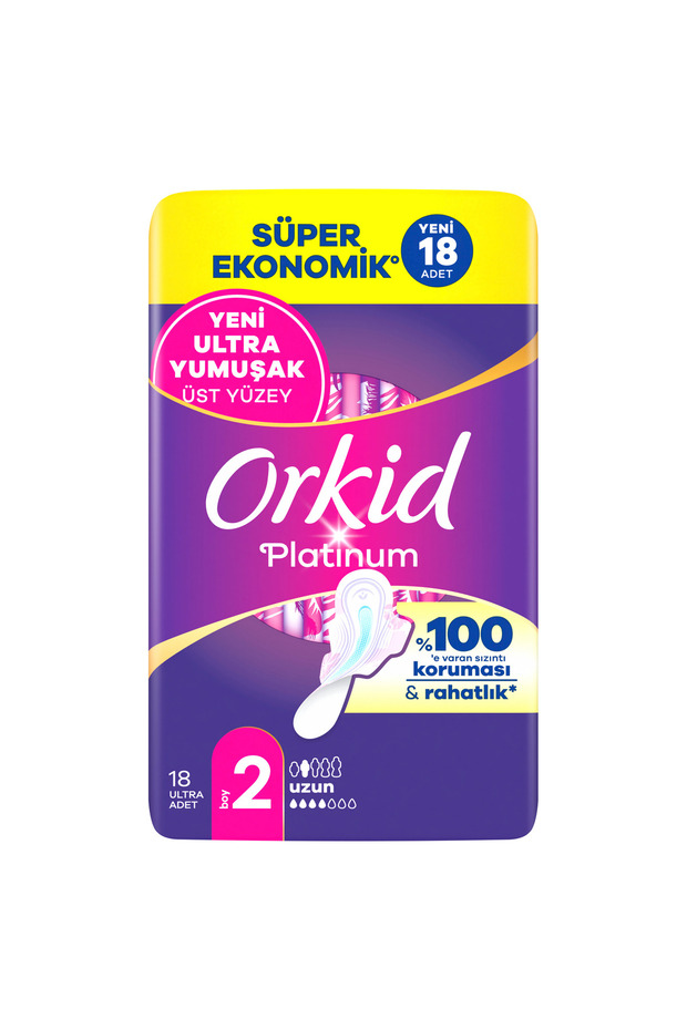 Platinum Uzun (Boy 2) 18 Adet Süper Ekonomik Hijyenik Ped - 1