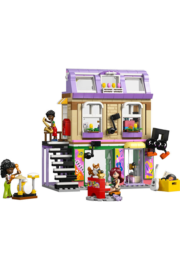 ® Friends Müzik Mağazası ve Daire 42653 - 7+ Çocuklar için Yaratıcı Oyuncak Yapım Seti (483P) - 2