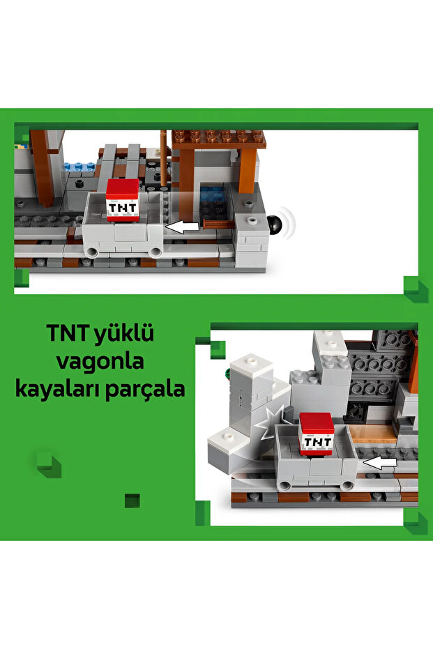 ® Minecraft® Kazma Madeni 21277 - 8+ Çocuklar için Dekoratif Yaratıcı Oyuncak Yapım Seti (530P) - 7