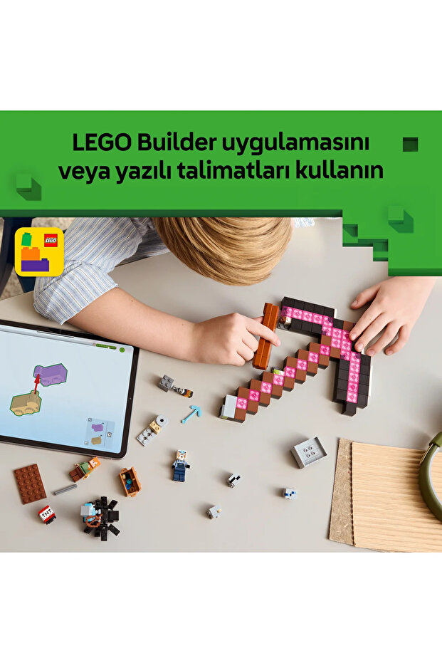 ® Minecraft® Kazma Madeni 21277 - 8+ Çocuklar için Dekoratif Yaratıcı Oyuncak Yapım Seti (530P) - 10
