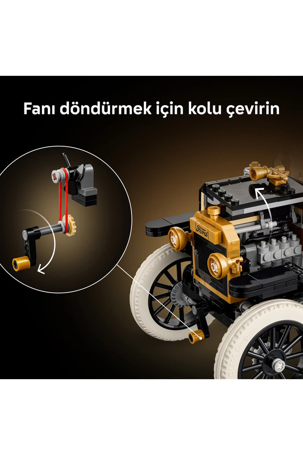 ® Icons Ford Model t 11376 - Classic Car Model Building Kit for Adults (1060 Pieces) - 9