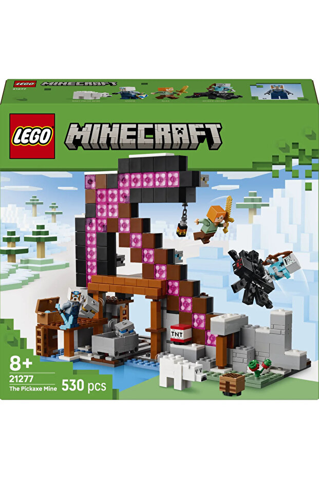 ® Minecraft® Kazma Madeni 21277 - 8+ Çocuklar için Dekoratif Yaratıcı Oyuncak Yapım Seti (530P) - 4