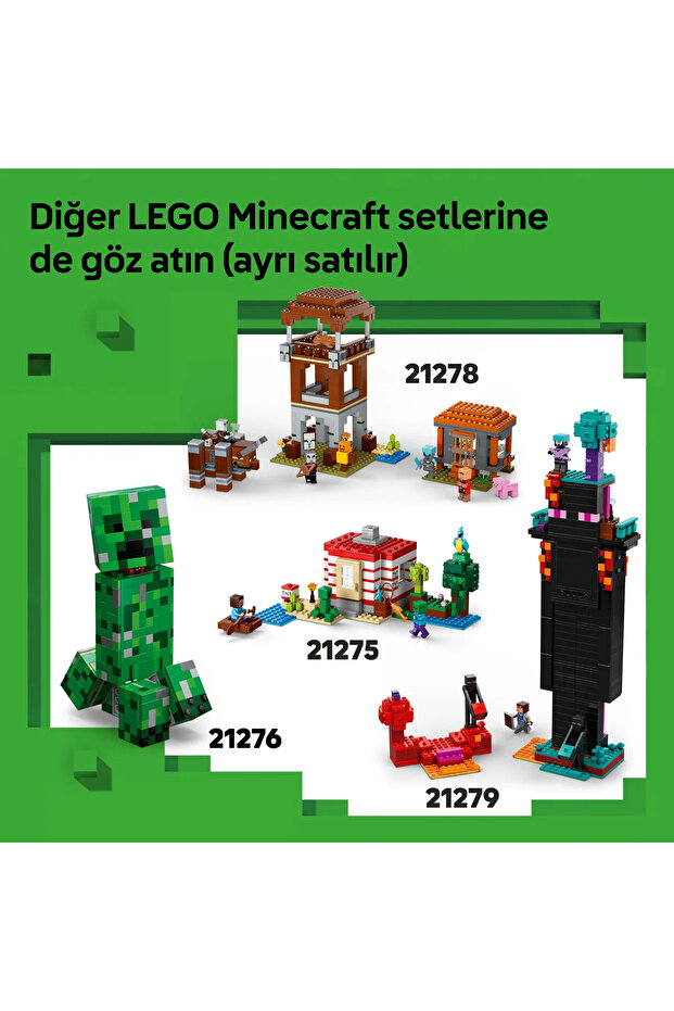 ® Minecraft® Kazma Madeni 21277 - 8+ Çocuklar için Dekoratif Yaratıcı Oyuncak Yapım Seti (530P) - 11
