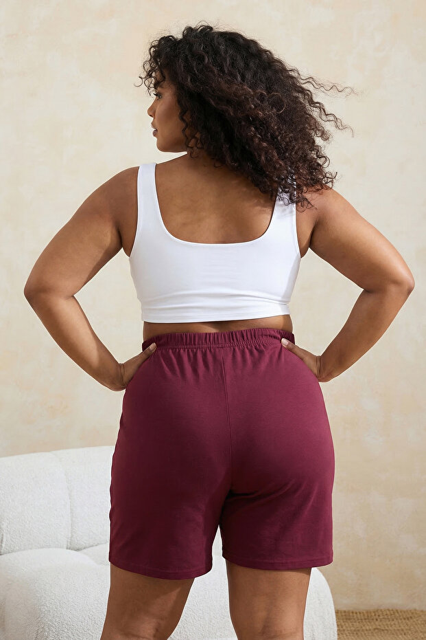 Bordo 3'lü 100% Pamuk Süprem Örme Pijama Altı TBBSS25IA00006 - 15