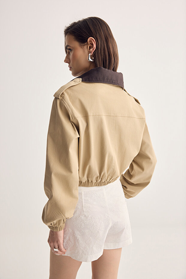 Bej Yaka Detaylı Regular Mont TWOSS26MO00006 - 6