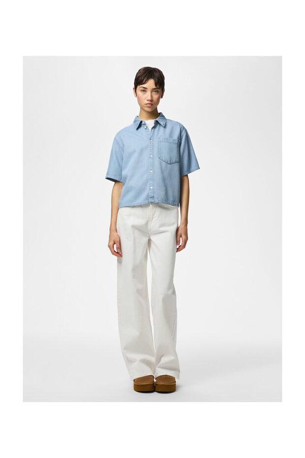 PCSMIDI SS DENIM-HEMD - 1
