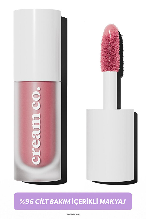 Cream Co. Allık Ruj Göz Farı Glow Tint Dusty Rose Nemlendirici Makyaj | Gülkurusu | Hyaluronik Asit Peptit