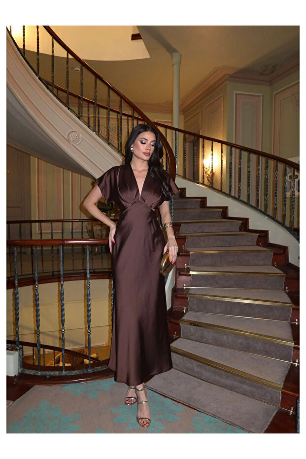Satin-Midikleid - 3