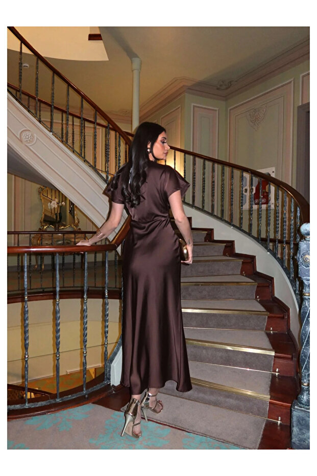 Satin-Midikleid - 4