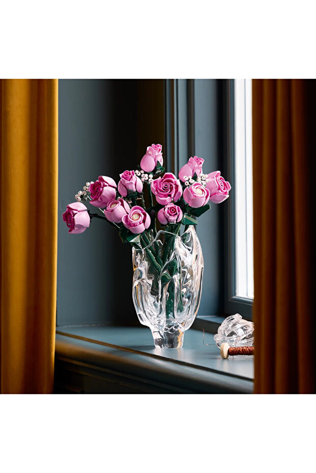 ® Botanicals Pembe Gül Buketi 10374 - Yetişkinler için Dekoratif Çiçek Yapım Seti (789 Parça) - 11