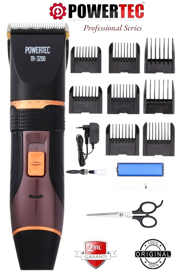 Powertec TR-3200 Profesyonel Şarjlı Saç Sakal Tıraş Makinesi