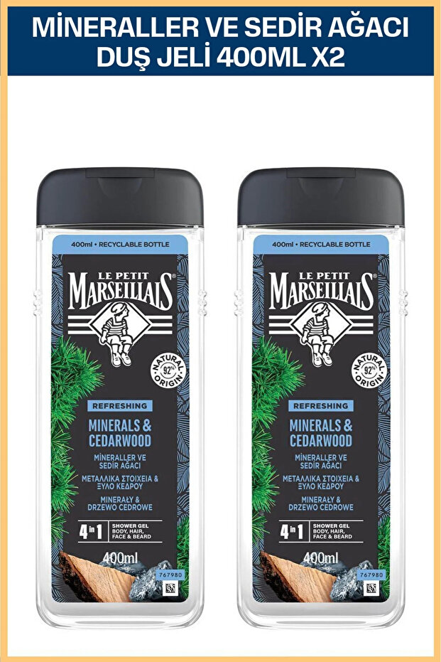 Men Mineraller ve Sedir Ağacı Duş Jeli 400 ml x2