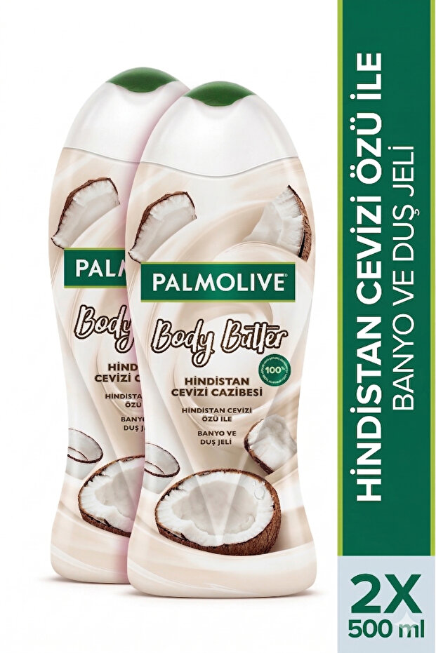 Palmolive Body Butter Hindistan Cevizi Cazibesi Banyo ve Duş Jeli 500 ml x 2 Adet