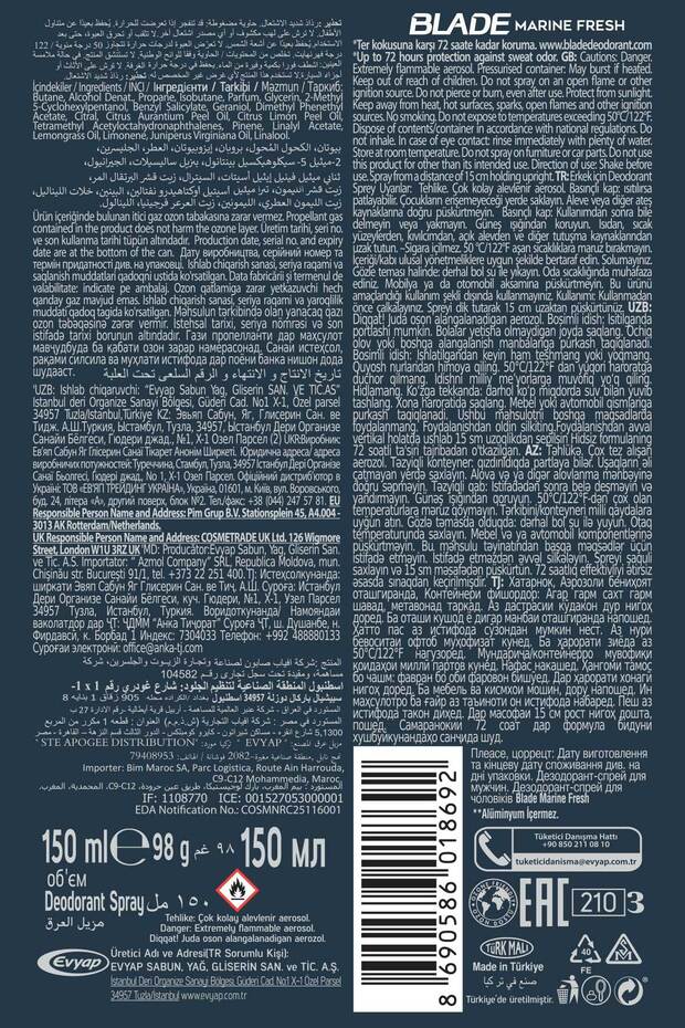 Erkek Deodorant (Artificial Intelligence, Deep Chill, Mountain Fresh) 4x150 Ml Leke Bırakmaz - 7