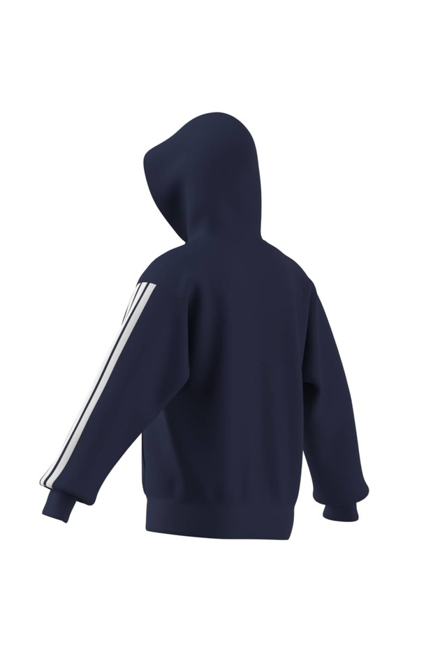 Essentials 3-Stripes French Terry Full-Zip Kapüşonlu Üst - 14