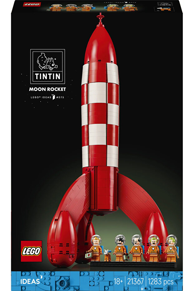 ® Ideas Tintin® Ay Roketi 21367 - Yetişkinler için Dekoratif Model Yapım Seti (1283 Parça) - 4