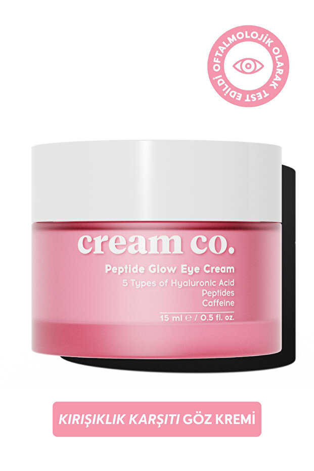 Cream Co. Göz Çevresi Kırışıklık Karşıtı Nemlendirici Aydınlatıcı Göz Kremi | Peptit C Vitamini Kafein