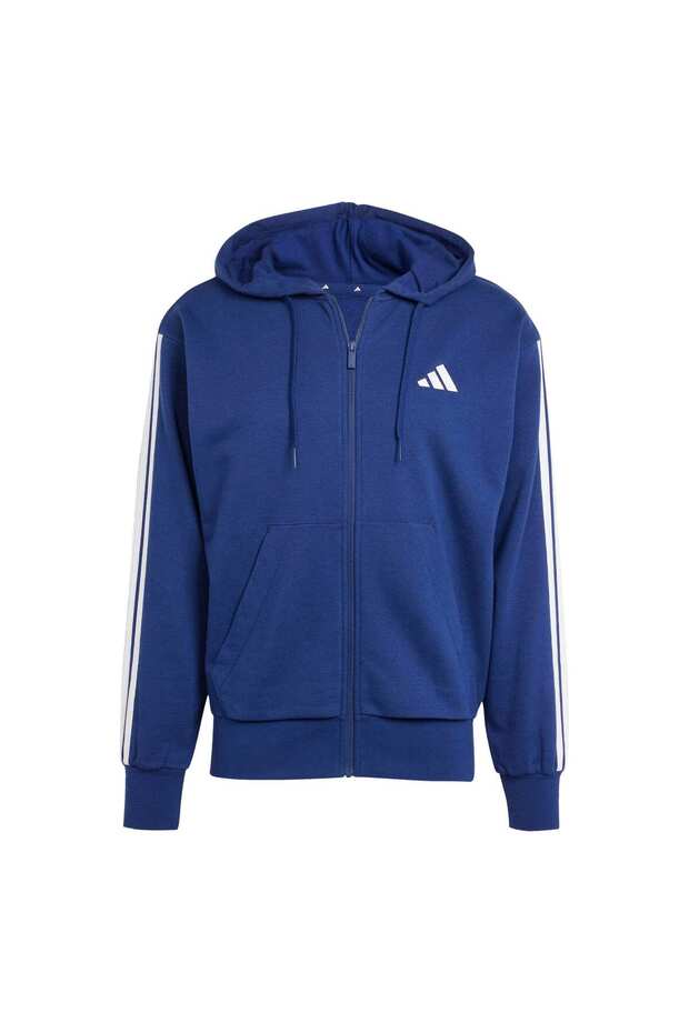 Essentials 3-Stripes French Terry Full-Zip Kapüşonlu Üst - 2