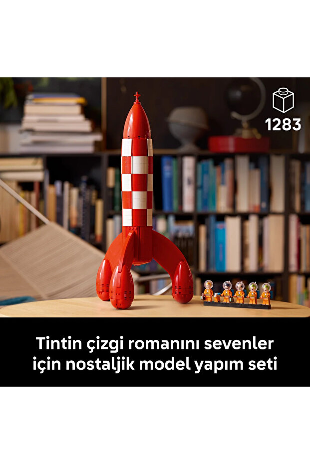 ® Ideas Tintin® Ay Roketi 21367 - Yetişkinler için Dekoratif Model Yapım Seti (1283 Parça) - 6