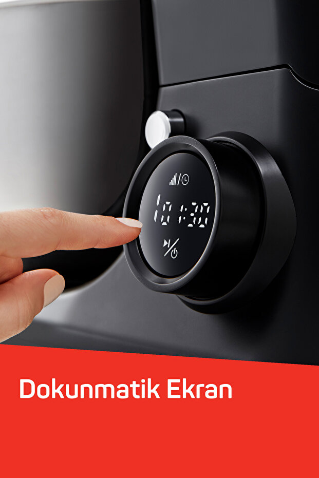 AR1186 Crust Mix Pro Stand Mikser 5L Kapasiteli 3 Farklı Aparat 1500W, Siyah - 4