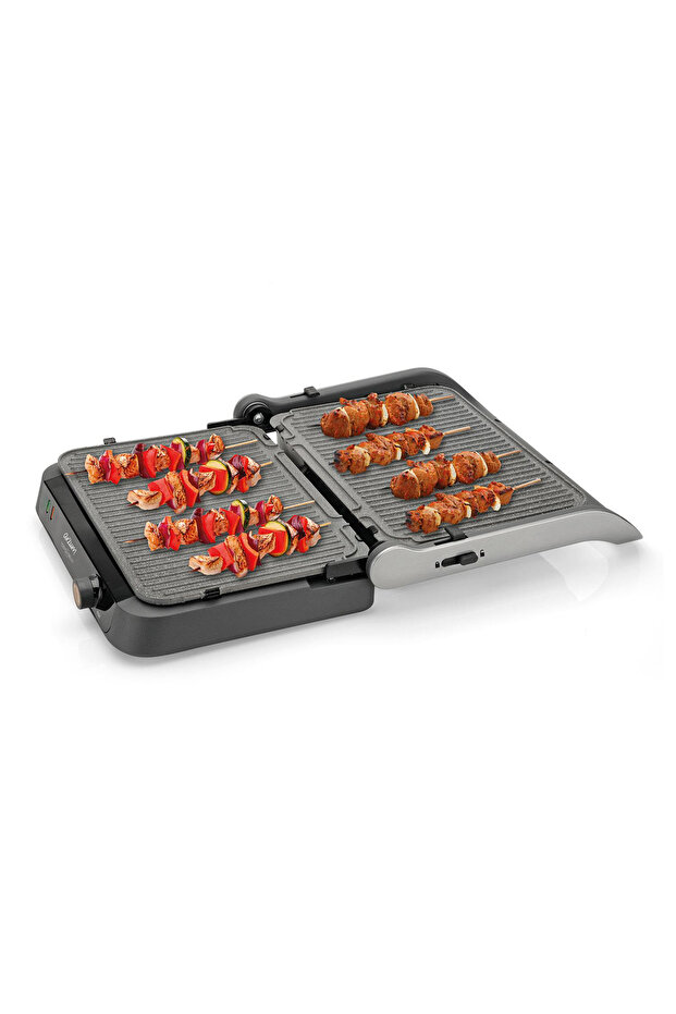 AR2001 Tostçu Delux 1800 W Granit Tost Makinesi, Çift Taraflı Plaka, 180 Derece Açılır Gövde, Inox - 5