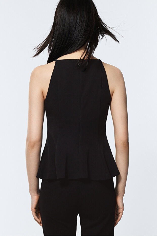Top halter peplum de damă - 4