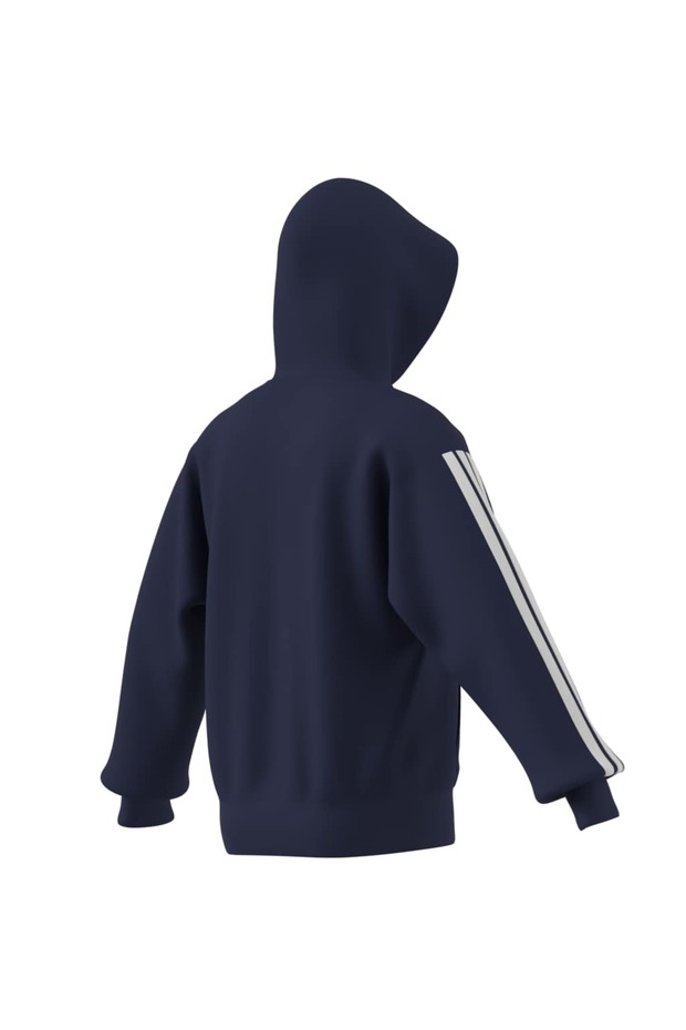Essentials 3-Stripes French Terry Full-Zip Kapüşonlu Üst - 12
