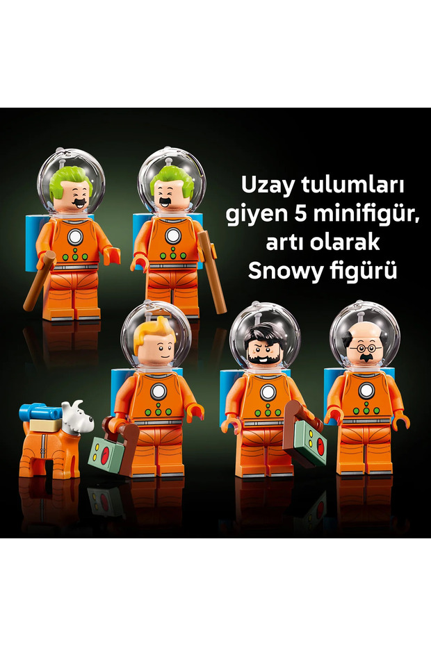 ® Ideas Tintin® Ay Roketi 21367 - Yetişkinler için Dekoratif Model Yapım Seti (1283 Parça) - 9