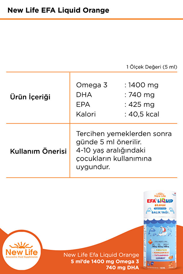Efa Liquid Orange 150 ml - 4