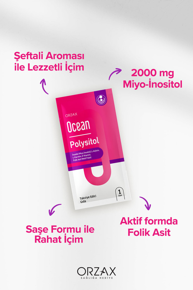Polysitol - İnositol, Folik Asit (Metil Folat), E Vitamini, L-Karnitin, L-Arjinin 30 Saşe - 4