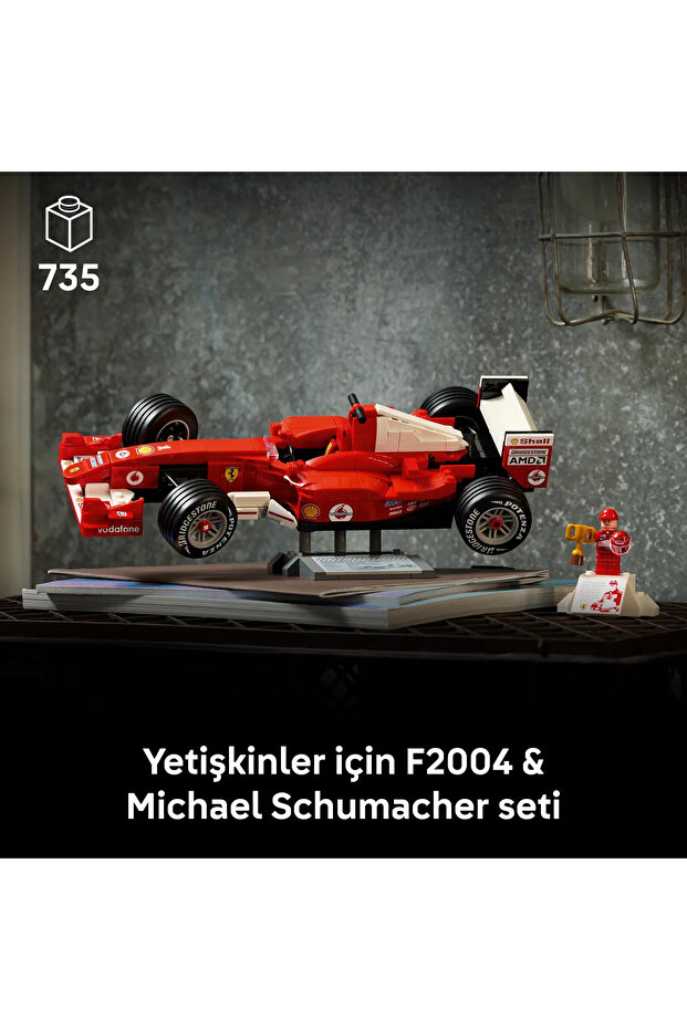 LEGO® Icons Ferrari F2004 ve Michael Schumacher 11375 - 18+ Yaş İçin Yapım Seti (735) - 6