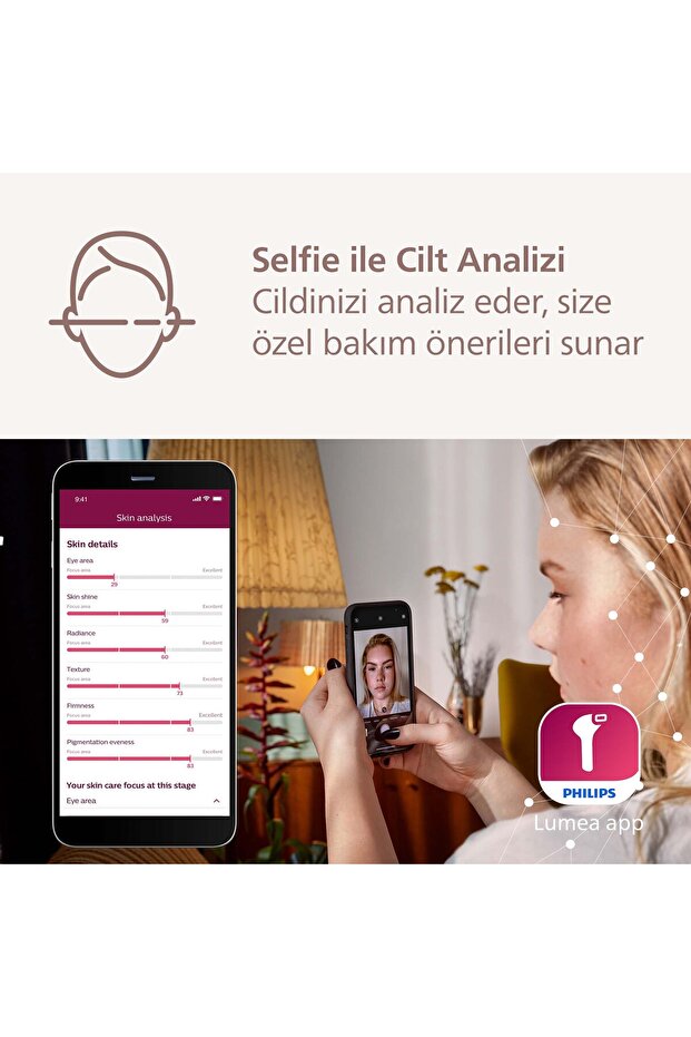 Lumea 9900 Serisi BRI951/03 IPL Tüy Alma, SkinAI,Vücut,Yüz,Koltuk altı,Bikini,4 Başlık,Çanta - 9
