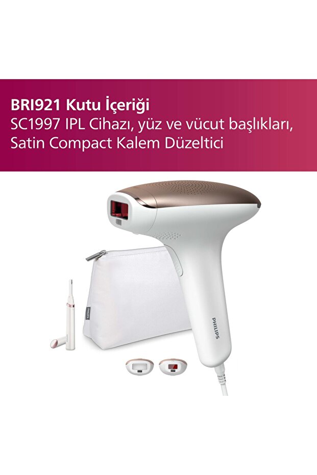 Lumea 7000 Serisi BRI921/00 IPL Tüy Alma, Tüy Kısaltıcı,Vücut ve Yüz için 2 Başlık, Çanta - 13