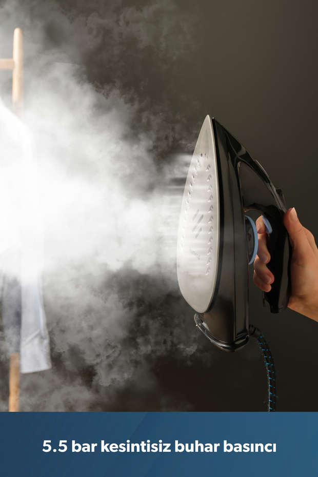 Steamwork 1169H Buhar Kazanlı Ütü Siyah Mavi 2400 W - 3