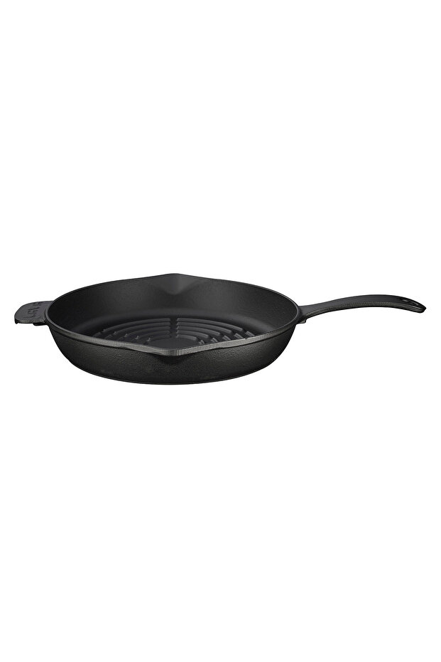 Cast Round Grill Pan Cast Iron Solid Handle Diameter (Ø)28cm. - 1